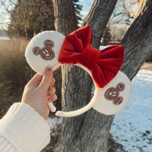 Mickey Gingerbread Mouse Ears | Embroidered Mickey Ears | Disney Christmas Ears